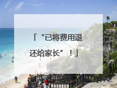 “已将费用退还给家长”！