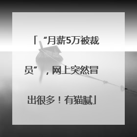 “月薪5万被裁员”,网上突然冒出很多!有猫腻