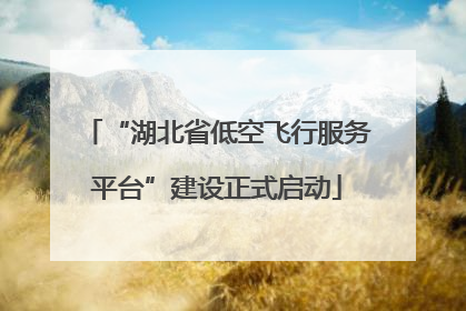 “湖北省低空飞行服务平台”建设正式启动