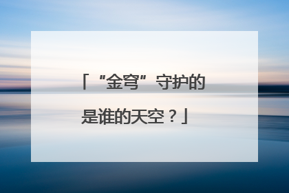 “金穹”守护的是谁的天空？