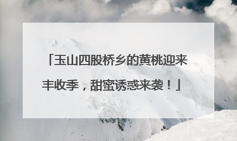玉山四股桥乡的黄桃迎来丰收季，甜蜜诱惑来袭！