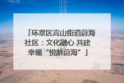 环翠区嵩山街道蔚海社区：文化融心 共建幸福“悦龄蔚海”