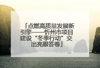 点燃高质量发展新引擎——忻州市项目建设“冬季行动”交出亮眼答卷
