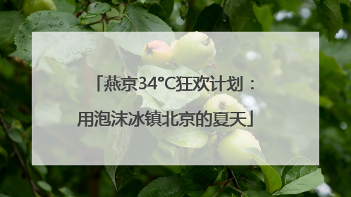 燕京34°C狂欢计划：用泡沫冰镇北京的夏天