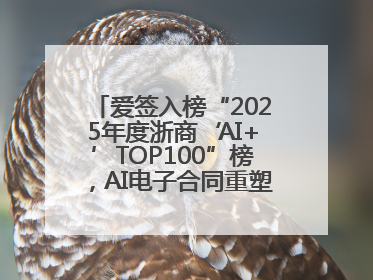 爱签入榜“2025年度浙商‘AI+’TOP100”榜，AI电子合同重塑商业未来