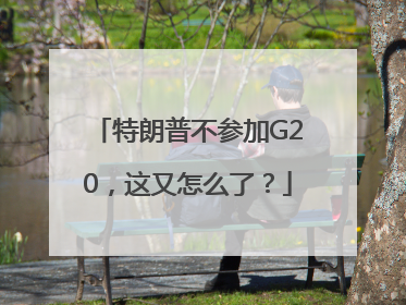 特朗普不参加G20，这又怎么了？
