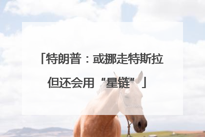 特朗普：或挪走特斯拉 但还会用“星链”