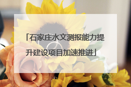 石家庄水文测报能力提升建设项目加速推进