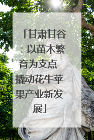 甘肃甘谷：以苗木繁育为支点 撬动花牛苹果产业新发展