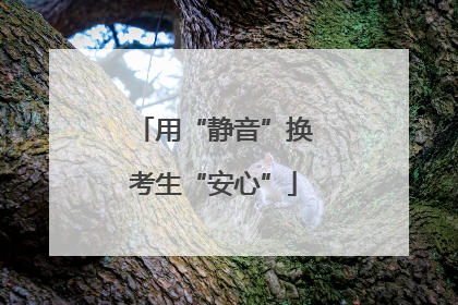 用“静音”换考生“安心”