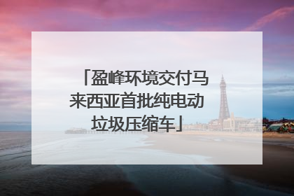 盈峰环境交付马来西亚首批纯电动垃圾压缩车
