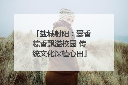 盐城射阳：囊香粽香飘溢校园 传统文化深植心田