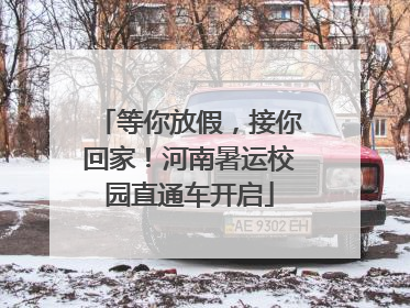 等你放假，接你回家！河南暑运校园直通车开启