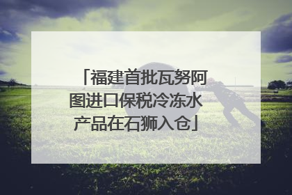 福建首批瓦努阿图进口保税冷冻水产品在石狮入仓