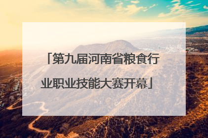 第九届河南省粮食行业职业技能大赛开幕