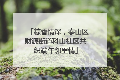 粽香情深，泰山区财源街道科山社区共织端午邻里情