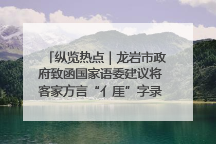 纵览热点｜龙岩市政府致函国家语委建议将客家方言“亻厓”字录入《新华字典》引发热议，当地回应