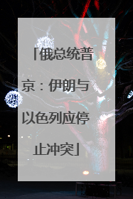 俄总统普京：伊朗与以色列应停止冲突