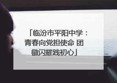 临汾市平阳中学：青春向党担使命 团徽闪耀践初心