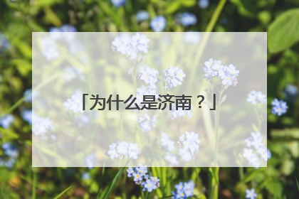 为什么是济南？