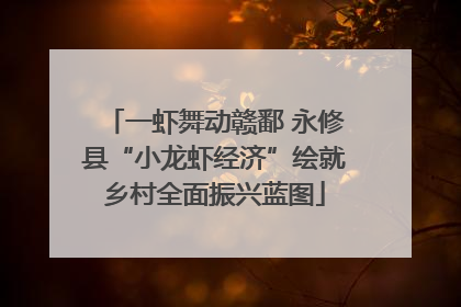 一虾舞动赣鄱 永修县“小龙虾经济”绘就乡村全面振兴蓝图
