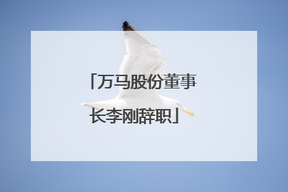 万马股份董事长李刚辞职