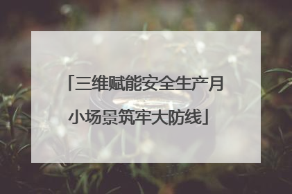 三维赋能安全生产月 小场景筑牢大防线
