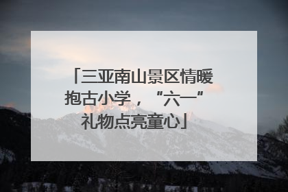 三亚南山景区情暖抱古小学，“六一”礼物点亮童心