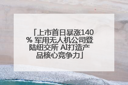 上市首日暴涨140% 军用无人机公司登陆纽交所 AI打造产品核心竞争力