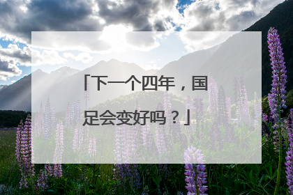 下一个四年，国足会变好吗？