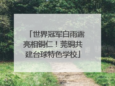 世界冠军白雨露亮相铜仁！莞铜共建台球特色学校