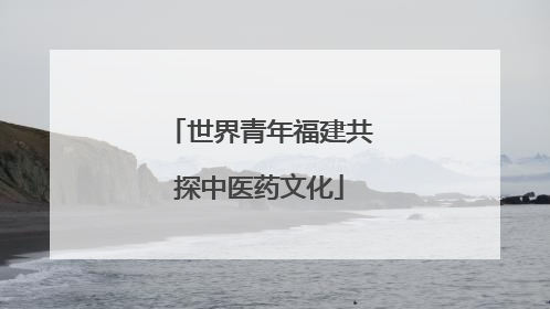 世界青年福建共探中医药文化