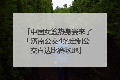 中国女篮热身赛来了！济南公交4条定制公交直达比赛场地