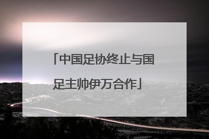 中国足协终止与国足主帅伊万合作