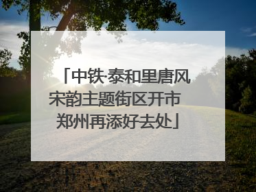 中铁·泰和里唐风宋韵主题街区开市 郑州再添好去处