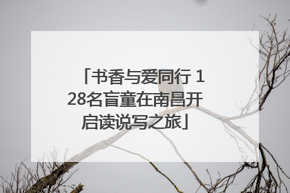书香与爱同行 128名盲童在南昌开启读说写之旅
