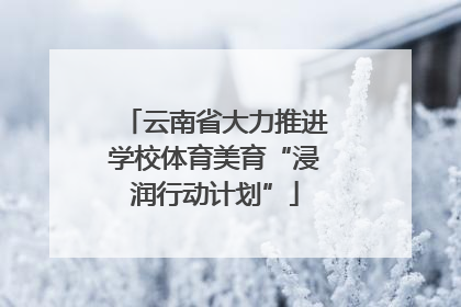 云南省大力推进学校体育美育“浸润行动计划”