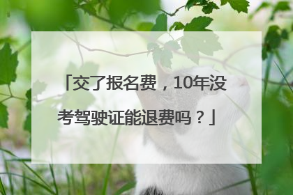 交了报名费，10年没考驾驶证能退费吗？