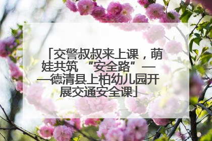交警叔叔来上课，萌娃共筑 “安全路”——德清县上柏幼儿园开展交通安全课