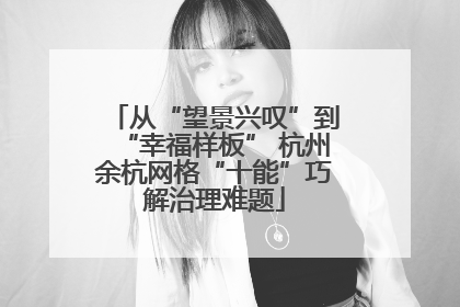 从“望景兴叹”到“幸福样板” 杭州余杭网格“十能”巧解治理难题
