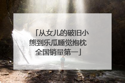 从女儿的破旧小熊到乐瓜睡觉抱枕全国销量第一