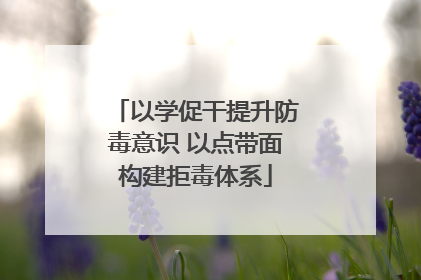 以学促干提升防毒意识 以点带面构建拒毒体系