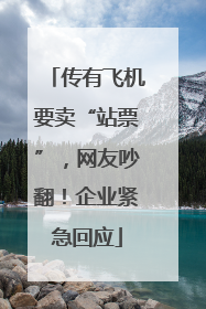 传有飞机要卖“站票”，网友吵翻！企业紧急回应