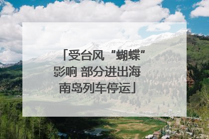 受台风“蝴蝶”影响 部分进出海南岛列车停运