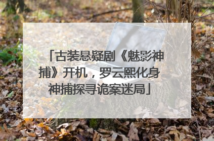 古装悬疑剧《魅影神捕》开机，罗云熙化身神捕探寻诡案迷局