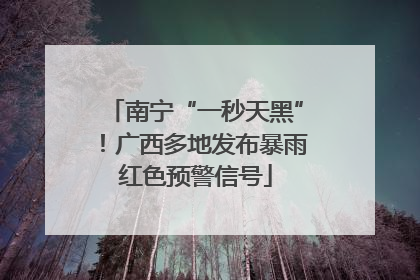南宁“一秒天黑”！广西多地发布暴雨红色预警信号