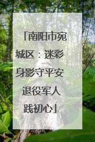 南阳市宛城区：迷彩身影守平安 退役军人践初心