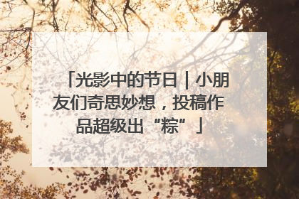 光影中的节日｜小朋友们奇思妙想，投稿作品超级出“粽”