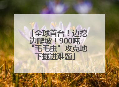 全球首台!边挖边爬坡!900吨“毛毛虫”攻克地下掘进难题
