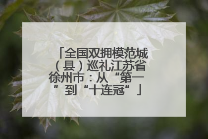 全国双拥模范城（县）巡礼江苏省徐州市：从“第一”到“十连冠”
